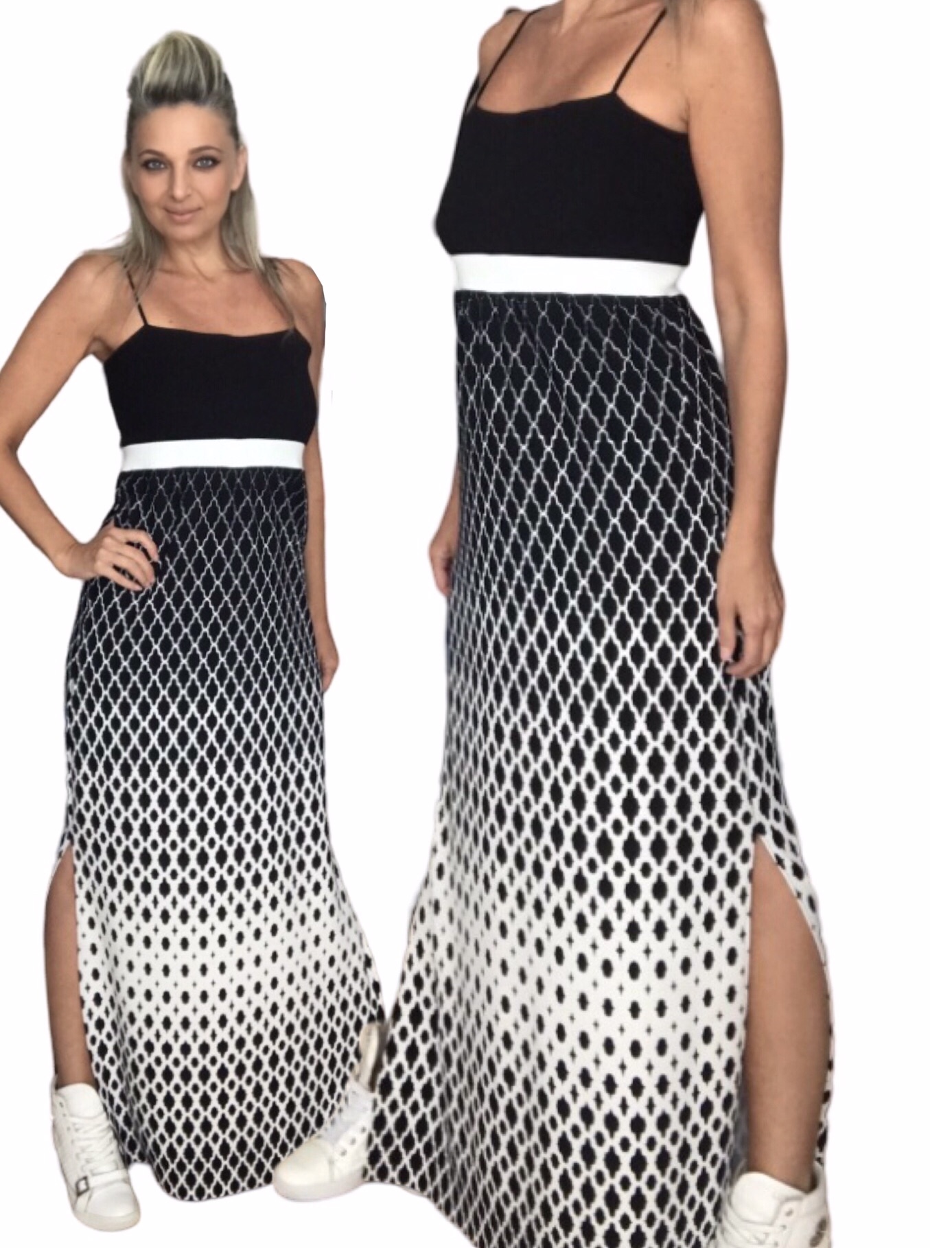 Dlouhé letní šaty BOROS DR-L-BW003